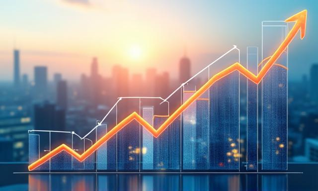Case study illustration of market growth metrics